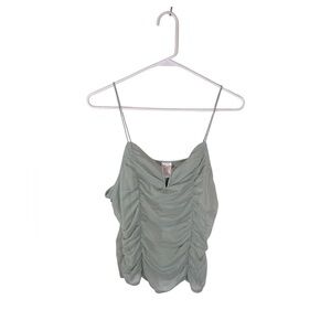 No Boundaries Women's Green Ruched Y2K camisole